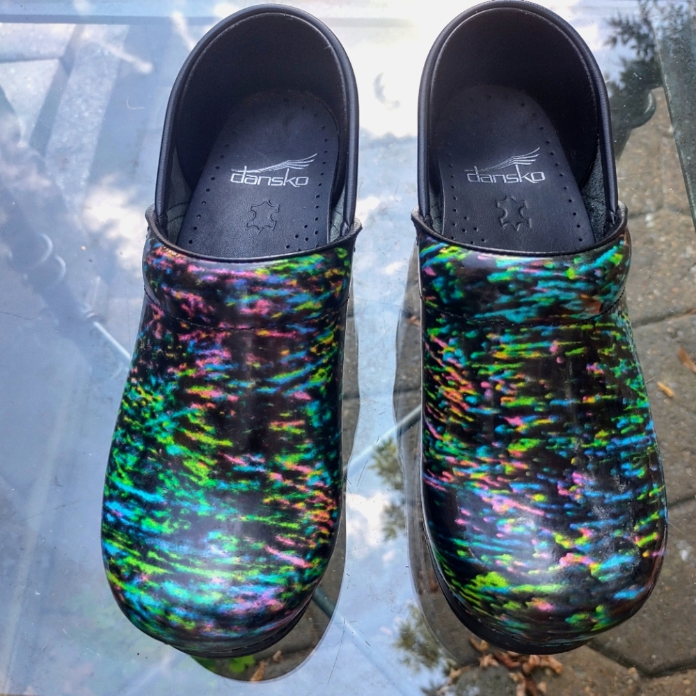 Dansko Neon Clog Nonslip Patterned Chef Nurse Pro